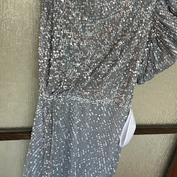 Mac Duggal Women's Embellished Puff One Shoulder Gown size 14 NEW $538 - Picture 7 of 11